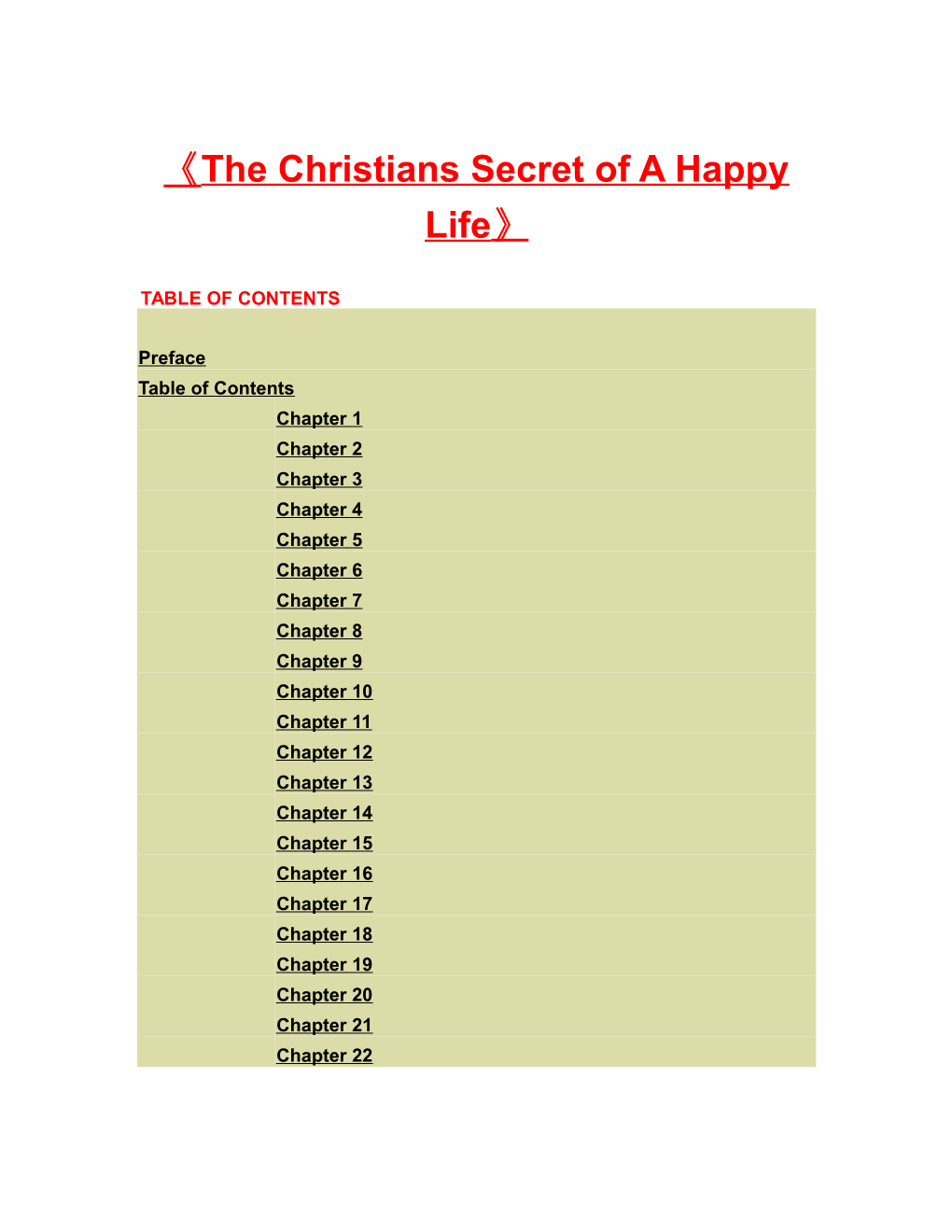 The Christians Secret of a Happy Life