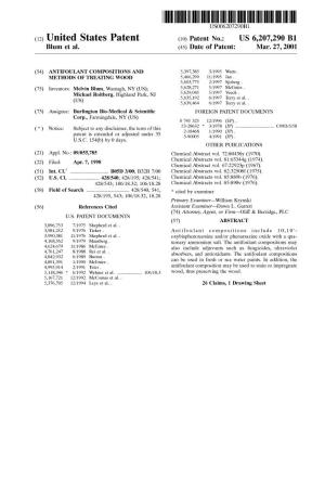 (12) United States Patent (10) Patent No.: US 6,207,290 B1 Blum Et Al
