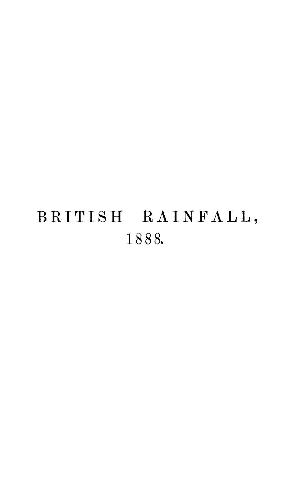 British Rainfall, 1888
