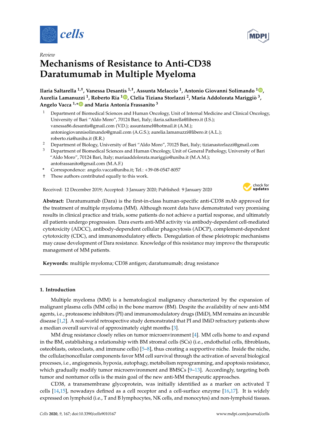 Mechanisms of Resistance to Anti-CD38 Daratumumab in Multiple Myeloma