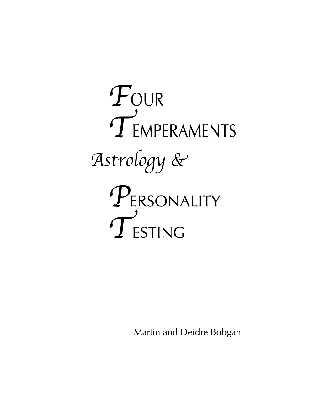 Personality Testing Four Temperaments