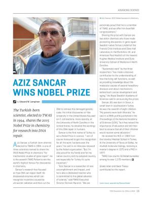 Aziz SANCAR WINS Nobel Prize