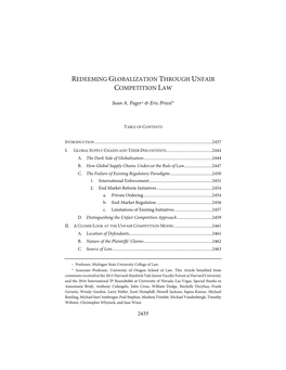 Redeeming Globalization Through Unfair Competition Law