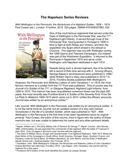 With Wellington in the Peninsula: the Adventures of a Highland Soldier, 1808 – 1814