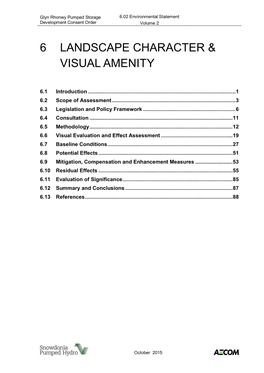 6 Landscape Character & Visual Amenity