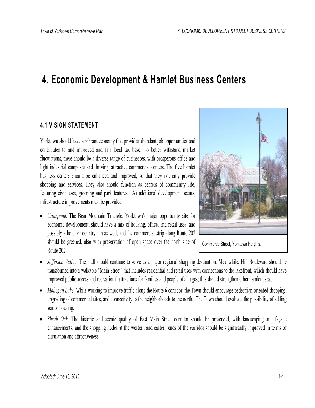 Economic Development & Hamlet Business Centers