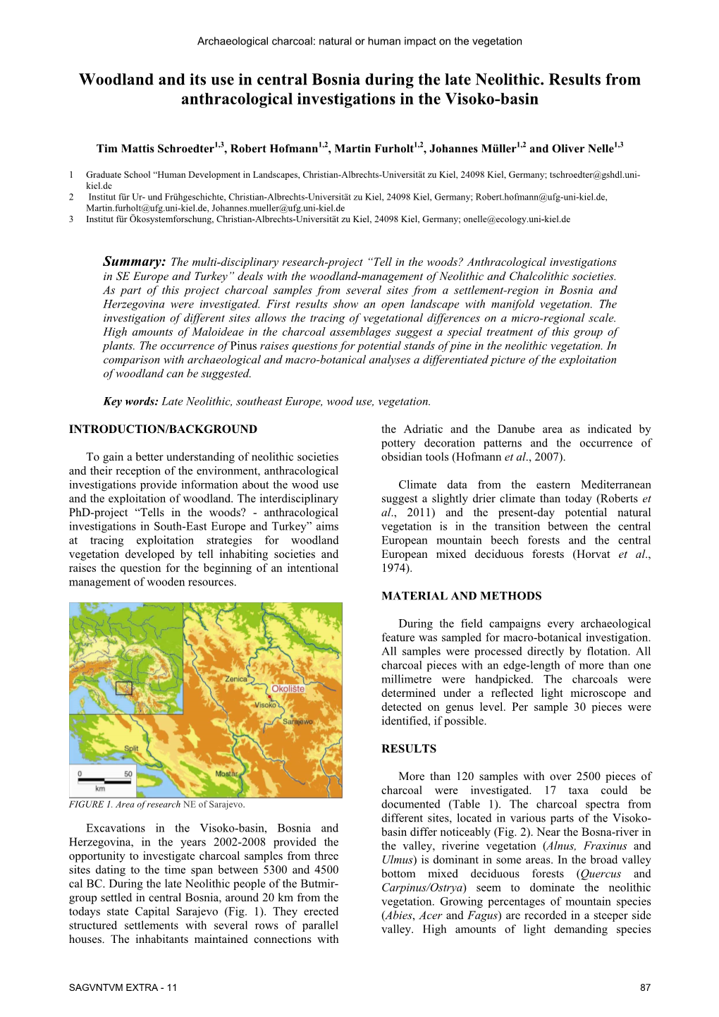 Woodland and Its Use in Central Bosnia During the Late Neolithic