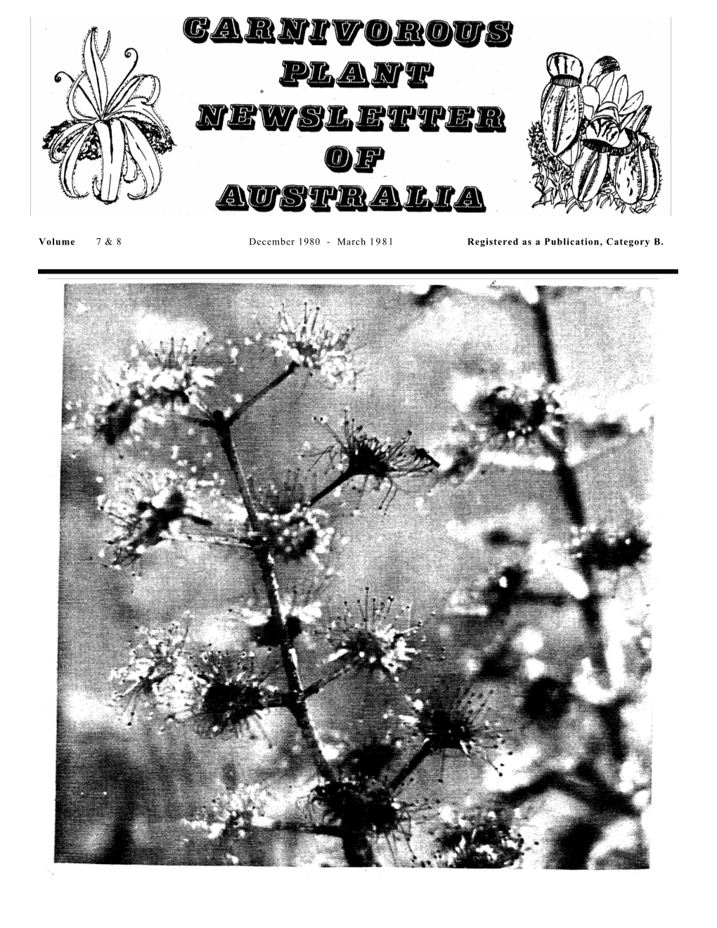 Carnivorous Plant Newsletter of Australia