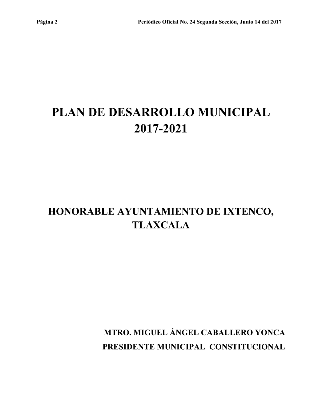 Plan De Desarrollo Municipal 2017-2021