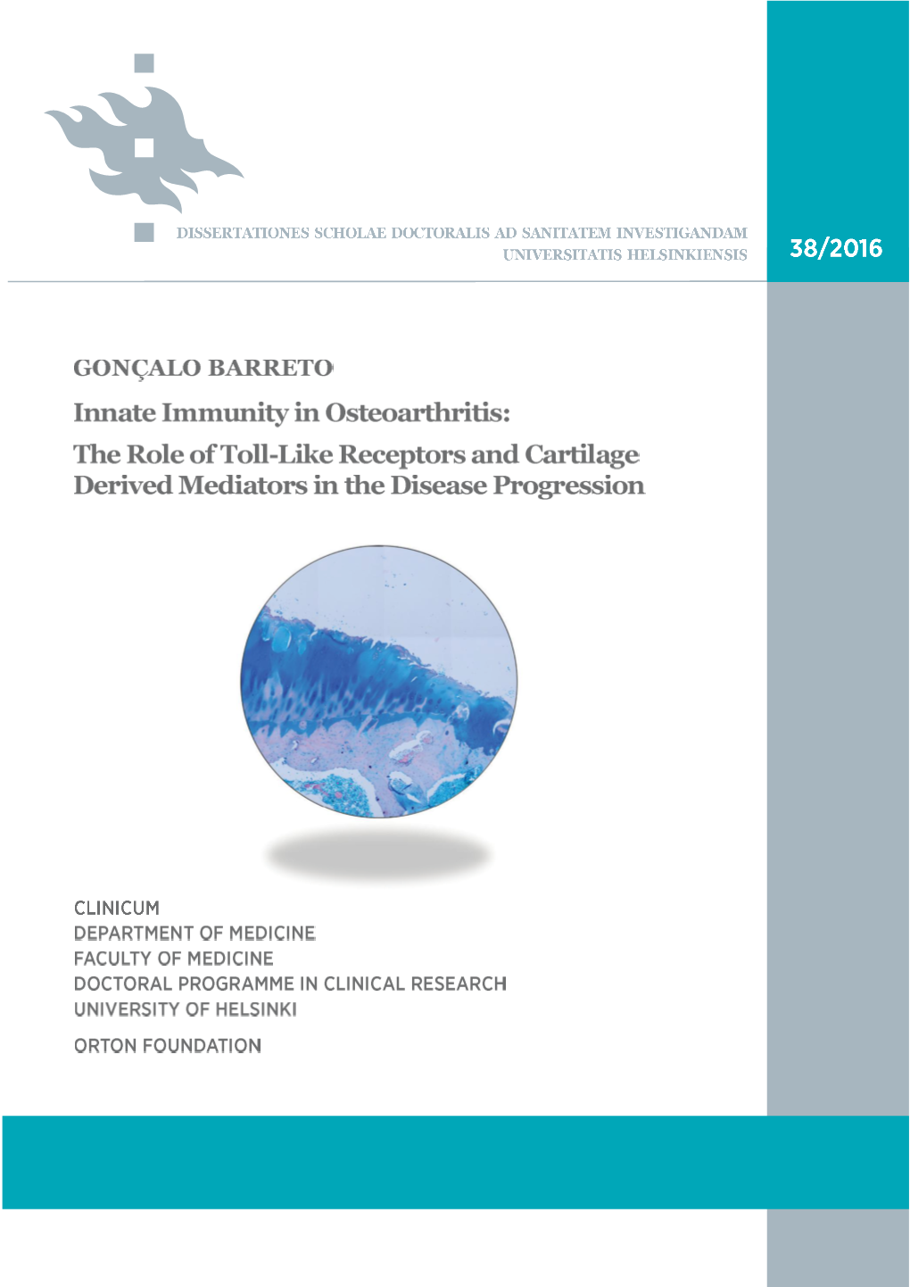 Innate Immunity in Osteoarthritis: the Role of Toll- Like Receptors and Cartilage Derived Mediators in the Disease Progression