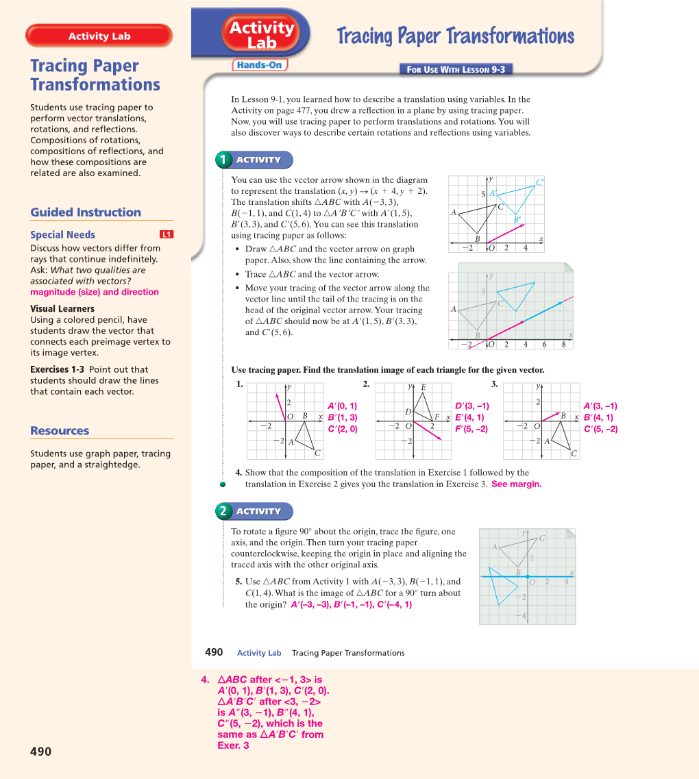 Tracing Paper Transformations