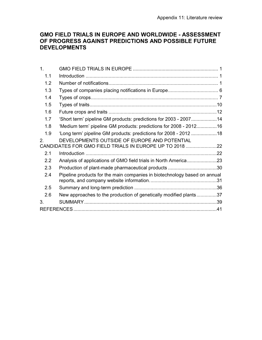 Appendix 11: Literature Review