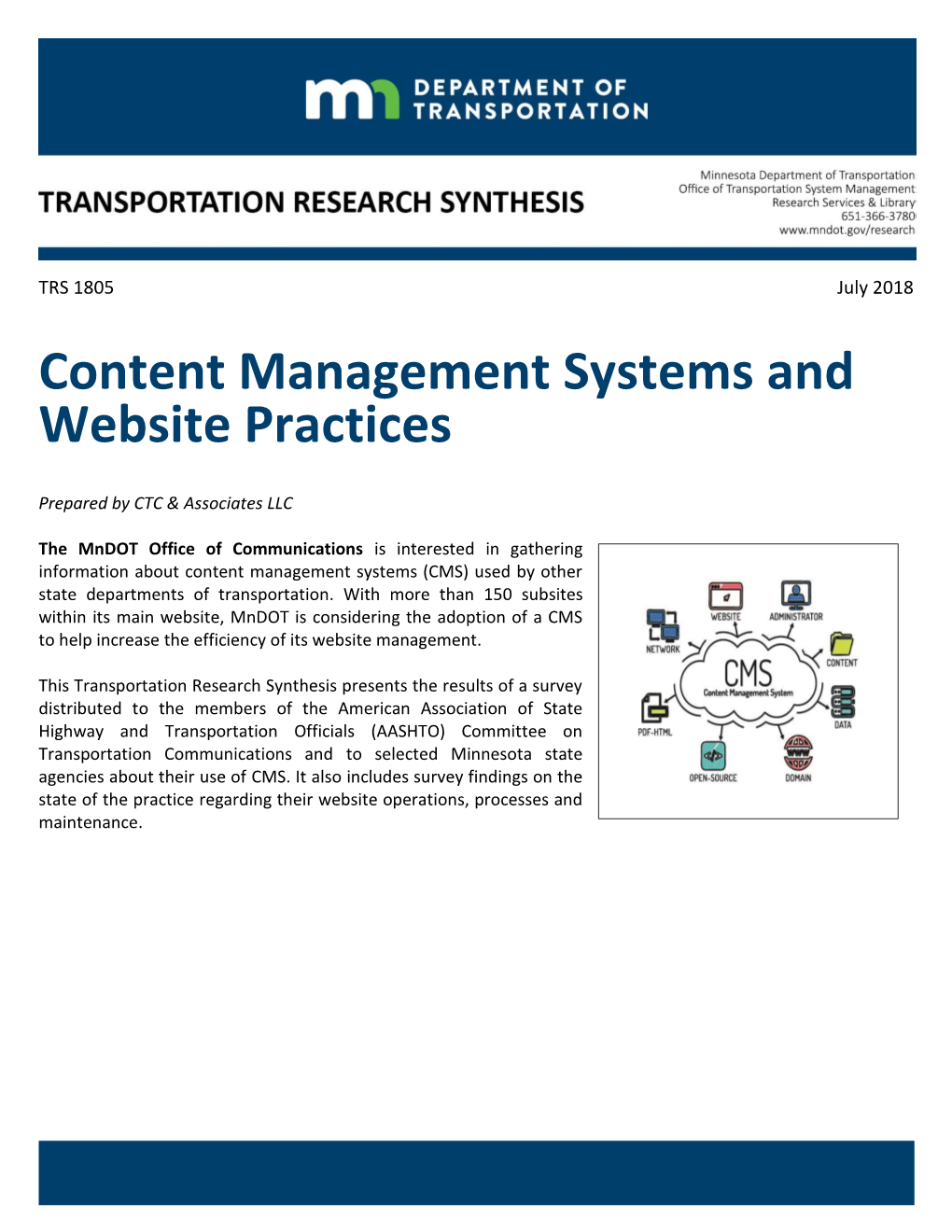 Content Management Systems and Website Practices