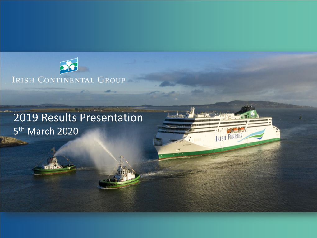 2019 Results Presentation 5Th March 2020