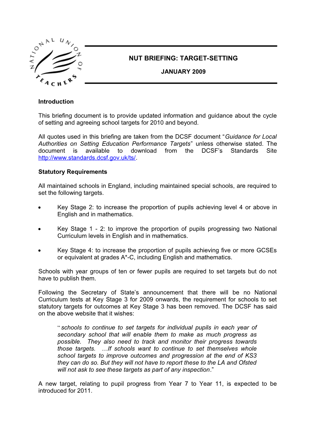 Nut Briefing: Target-Setting