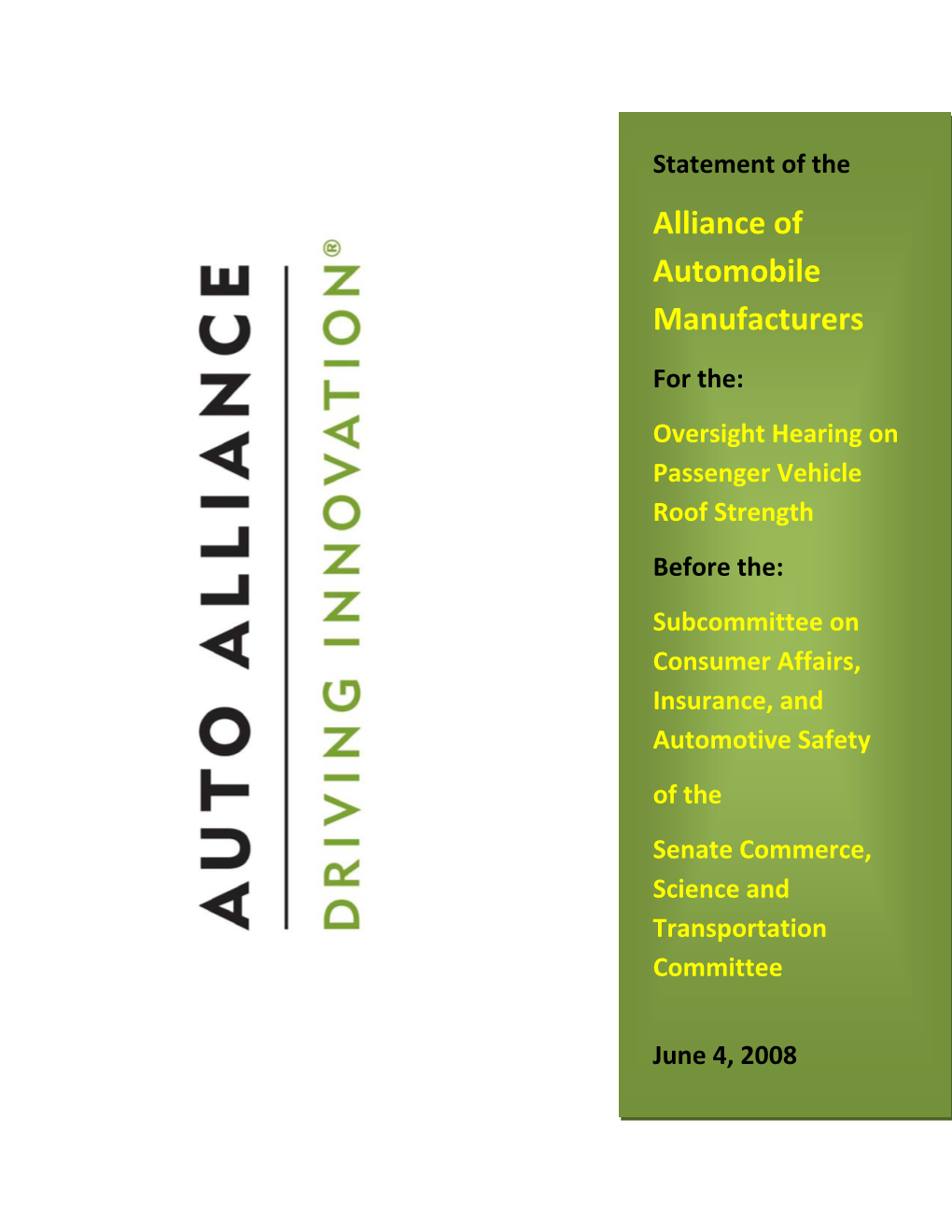 Alliance of Automobile Manufacturers