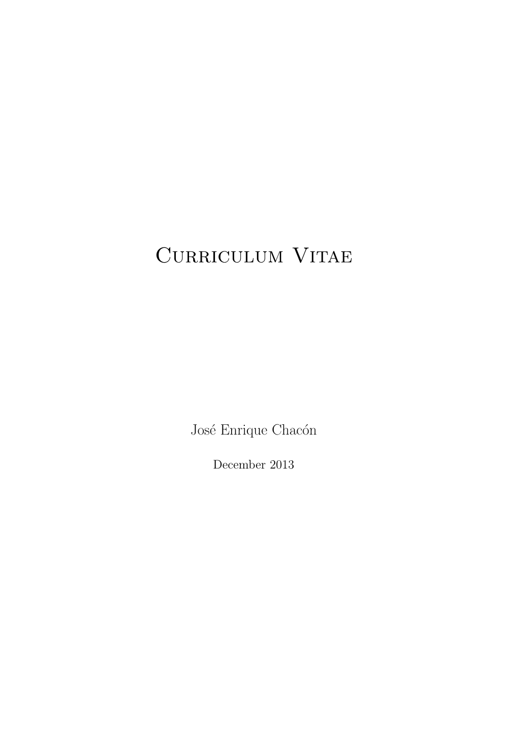 Curriculum Vitae