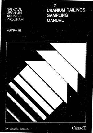 Uranium Tailings Sampling Manual
