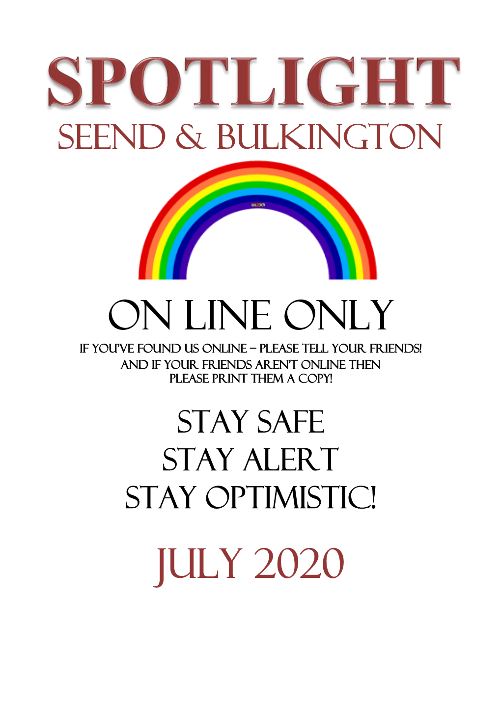 ON Line ONLY JULY 2020