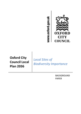 Oxford City Council Local Plan 2036