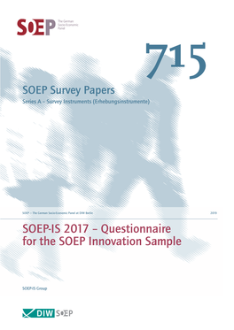Questionnaire for the SOEP Innovation Sample