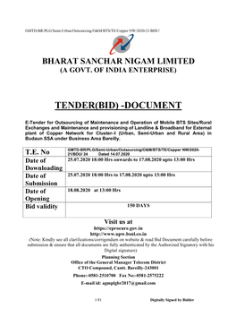 Tender(Bid) -Document