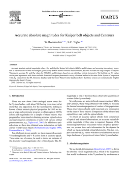 Accurate Absolute Magnitudes for Kuiper Belt Objects and Centaurs