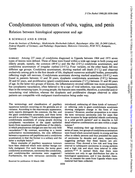 Condylomatous Tumours Ofvulva, Vagina, and Penis