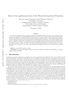 Study of the Apsidal Precession of the Physical Symmetrical Pendulum