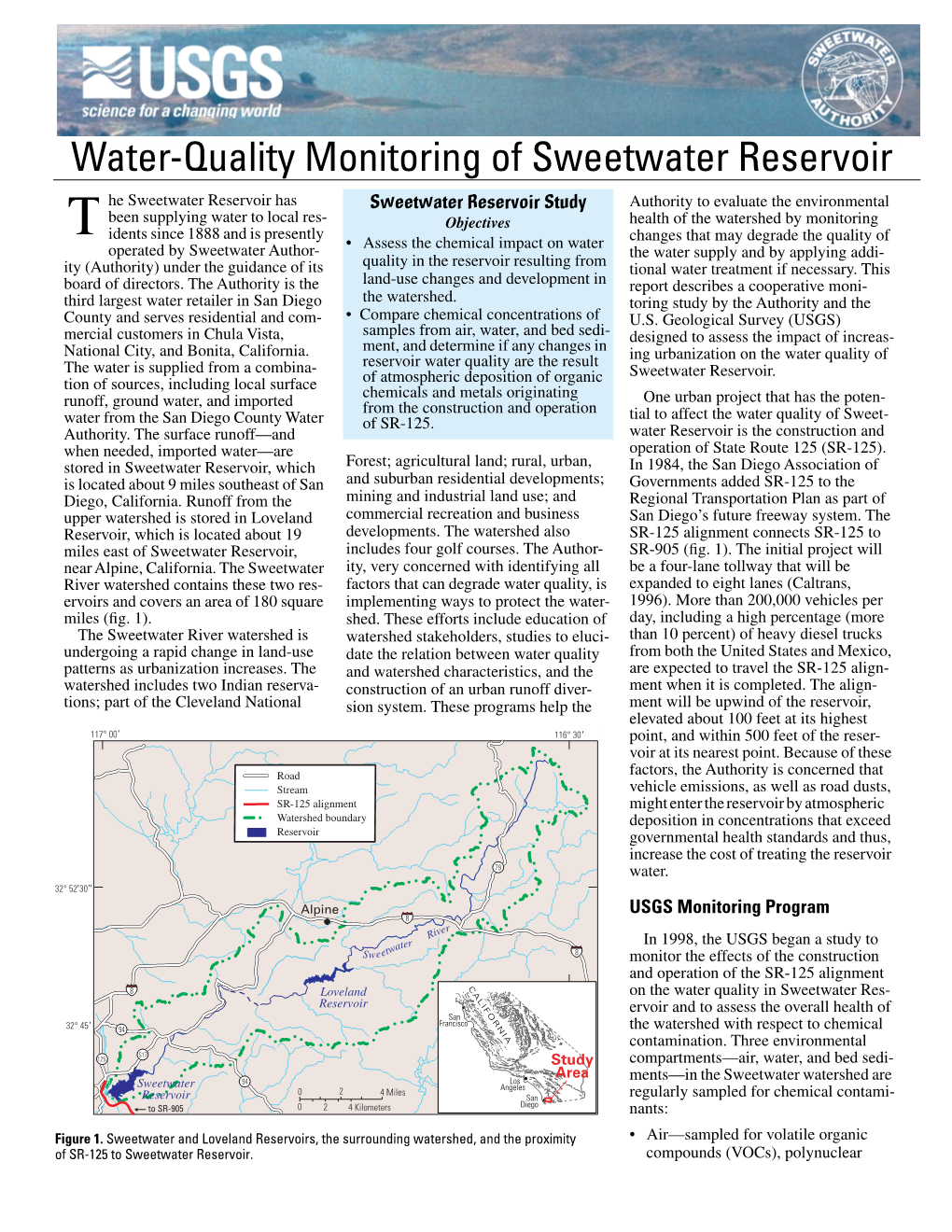 Water-Quality Monitoring of Sweetwater Reservoir