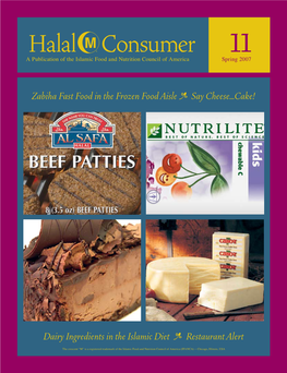 Halal Consumer a Publication of the Islamic Food and Nutrition Council of America Spring11 2007