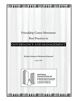 Best Practices in Governance and Management I Chapter 7: Adaptive Capacity Skookum Jim Friendship Centre