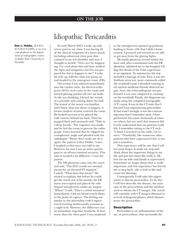 Idiopathic Pericarditis
