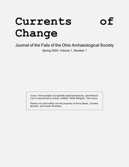 Currents of Change Journal of the Falls of the Ohio Archaeological Society Spring 2003, Volume 1, Number 1