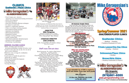 Spring/Summer Clinics 2021