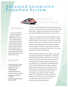 Advanced Locomotive Propulsion System (ALPS)