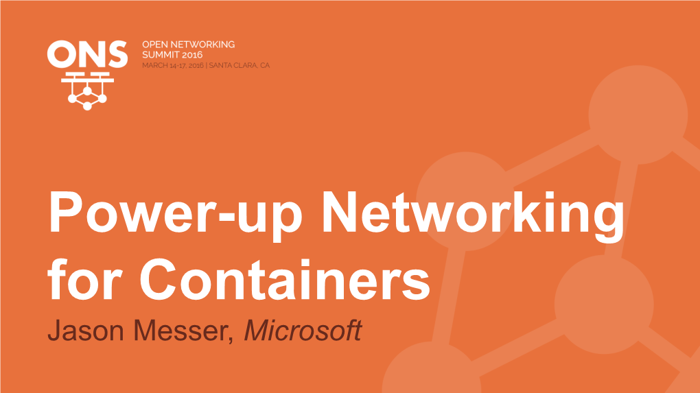 Power-Up Networking for Containers