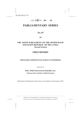 Parliamentary Series