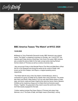 BBC America Teases 'The Watch' at NYCC 2020