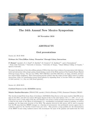 The 34Th Annual New Mexico Symposium