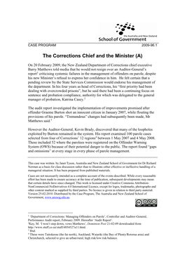 The Corrections Chief and the Minister (A)