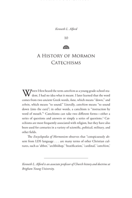A History of Mormon Catechisms a Firm Foundation