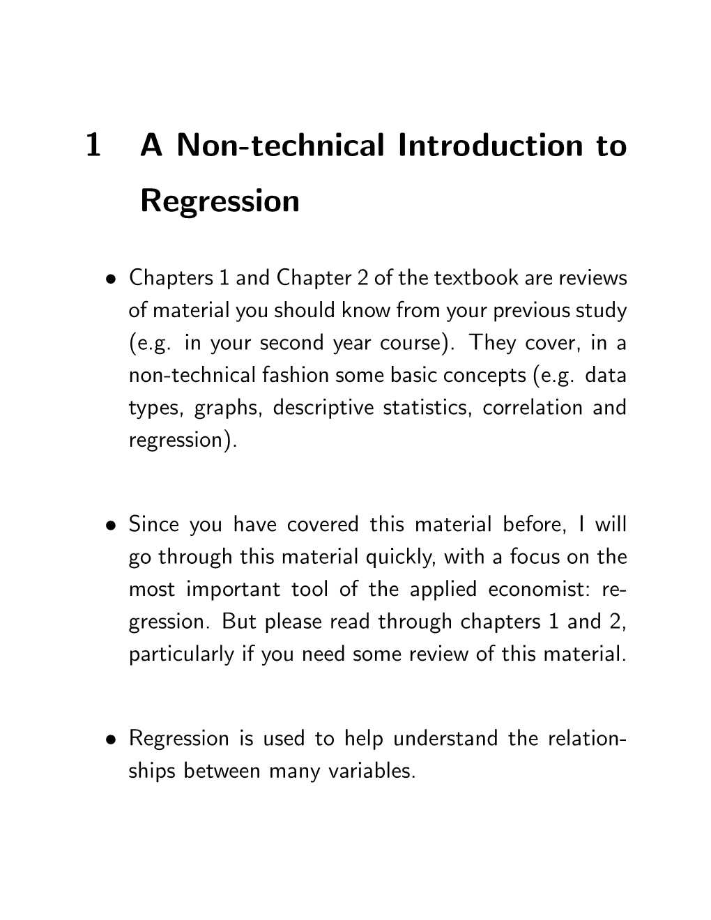 1 a Non!Technical Introduction to Regression