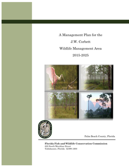 A Management Plan for the J.W. Corbett Wildlife Management Area
