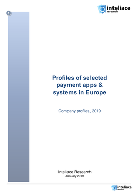 Payment Apps and Systems in Europe 2019, Company Profiles