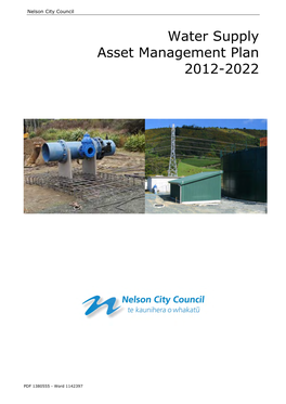 Water Supply Asset Management Plan 2012-2022: Nelson City Council