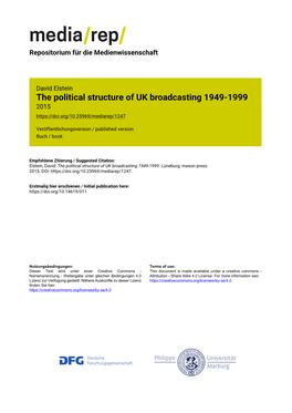 The Political Structure of UK Broadcasting 1949-1999 2015