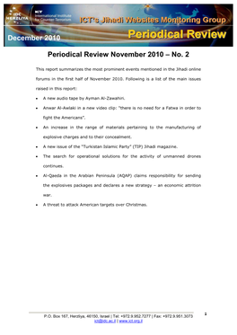 December 2010 Periodical Review November 2010 – No. 2