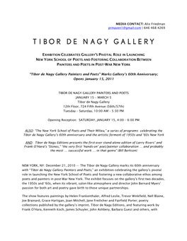 “Tibor De Nagy Gallery Painters and Poets” Marks Gallery's 60Th