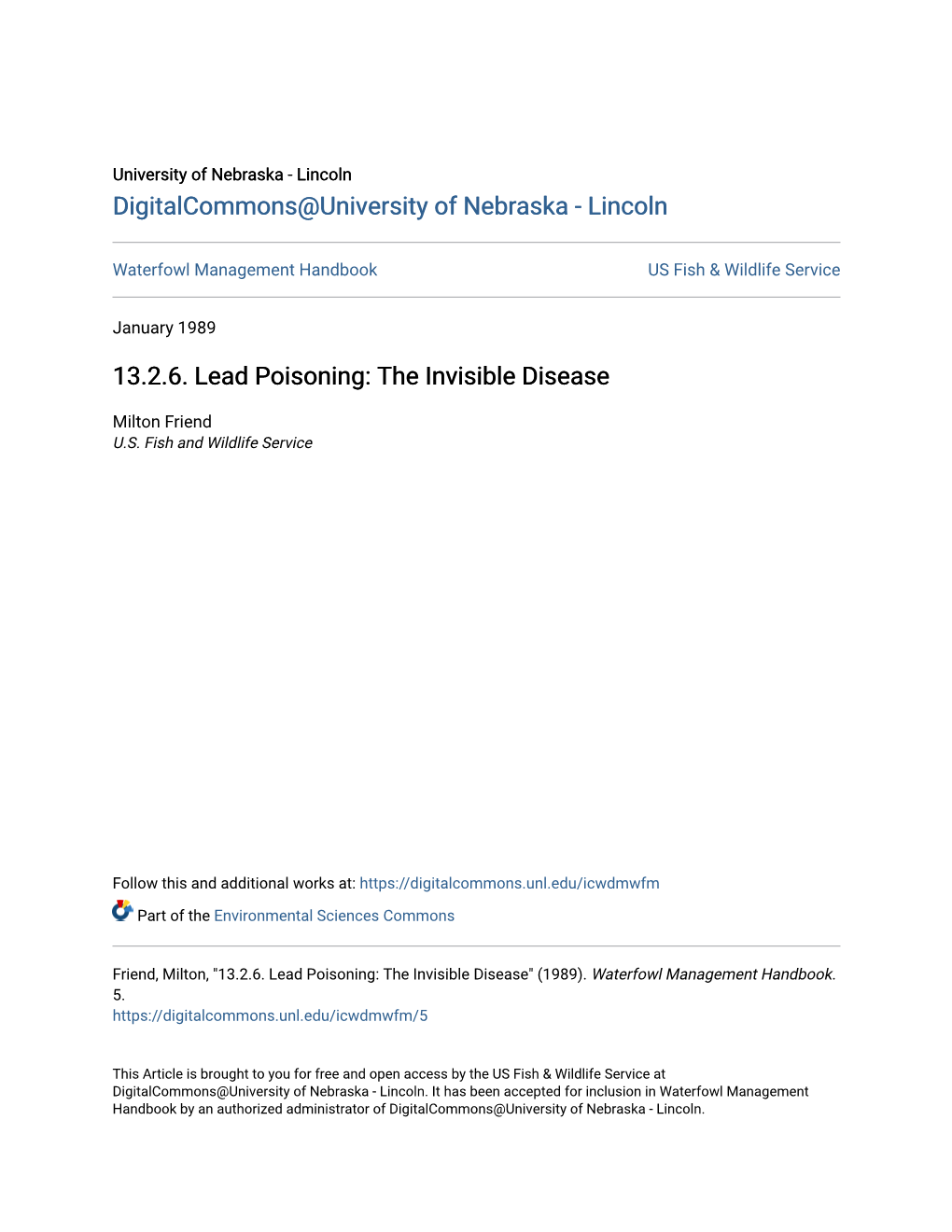 13.2.6. Lead Poisoning: the Invisible Disease
